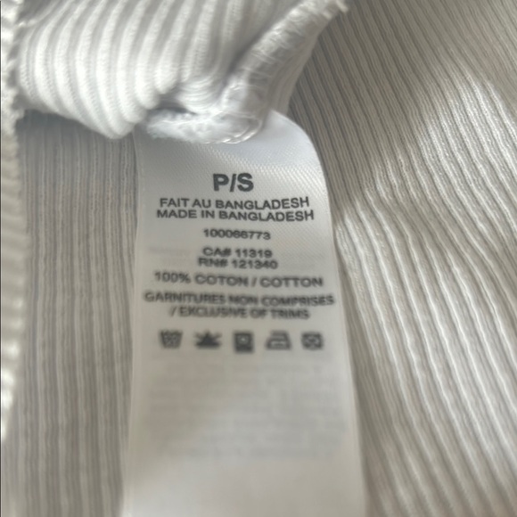 Garage White Ribbed Crop Tank Top - Picture 5 of 7